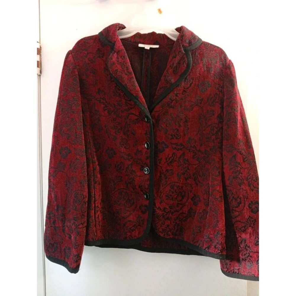 Ladies Dressbarn size 14 red and black jacket